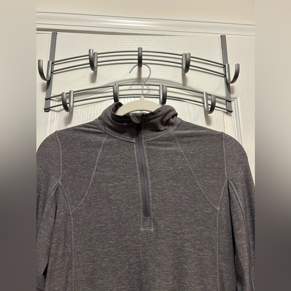 LULULEMON Pace Pusher 1/2 zip pullover top women’s 6 Heather gray pink mock neck - Picture 3 of 16